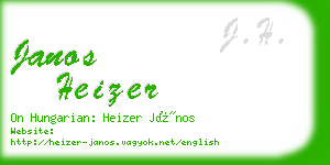janos heizer business card